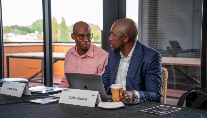 Adv. Lerato Seema and Mr. Khathutshelo Thovheyi (l)